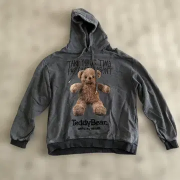 TeddyBear 테디베어 후드티 그레이