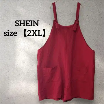 SHEIN [ 2XL ] 쉬인 레드 오버롤