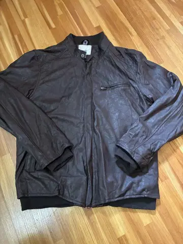 Apply 브라운 가죽 자켓 L 사이즈