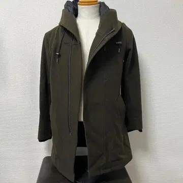 MORGAN HOMME 모건옴므 빅 후드 멜톤 울 코트