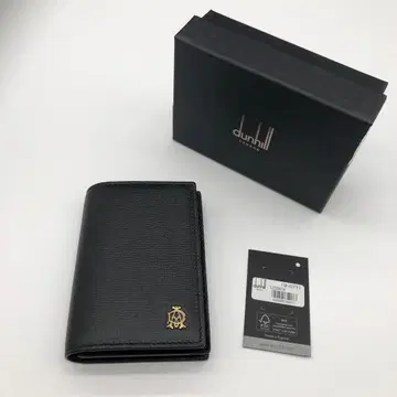 [ 미사용 새상품 ] dunhill 블랙 가죽 명함지갑