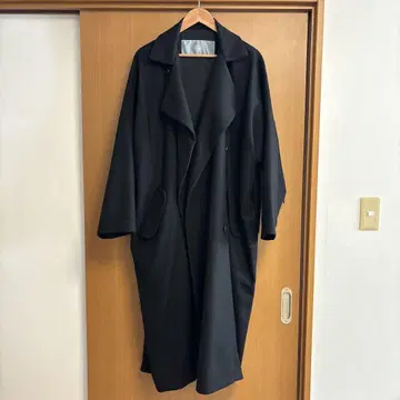 Dulcamara 두르카마라 플라넬 더블 롱 코트 블랙 사이즈 1
