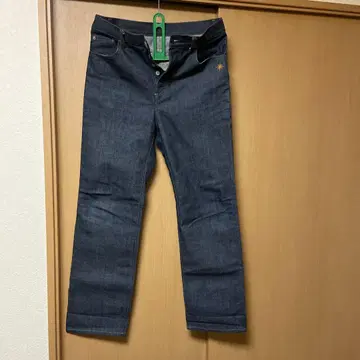 K.TNANAIStandard 다크 네이비 스트레이트 데님 팬츠 자수
