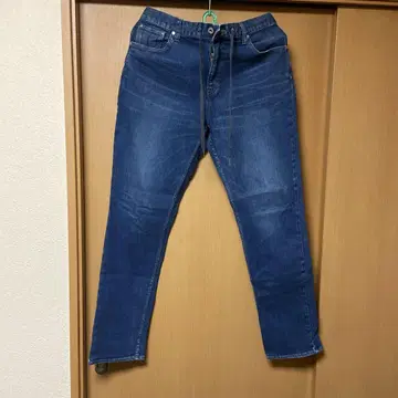 JOHNBULL 슬림 핏 데님 팬츠 다크 블루