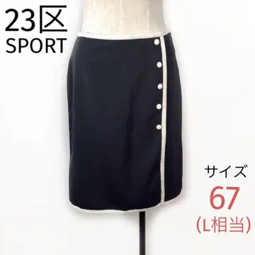 23구 SPORT 골프 스커트 랩 스커트풍 저지 소재 일본제 새상품급