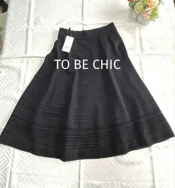 투비시크 플레어 스커트 새상품 TO BE CHIC 블랙 40