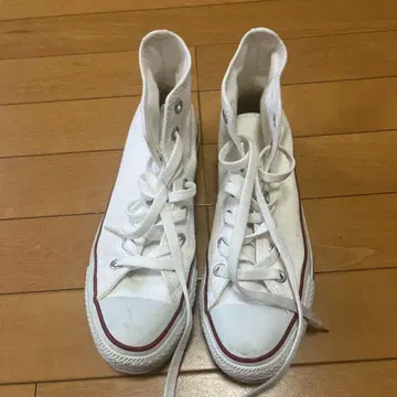 CONVERSE 화이트 하이컷 스니커즈 24.5cm