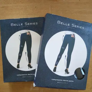 벨 시리즈 BELLE SERIES 압박 데님 팬츠 블랙 M