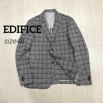 EDIFICE 에디피스 체크 캐주얼 자켓 48 그레이