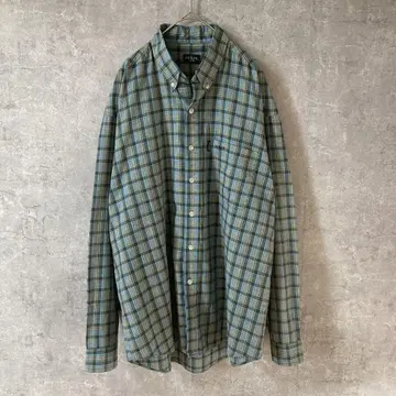 GUESS 컬러풀 체크 셔츠 긴팔 XL 사이즈 상당