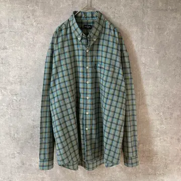GUESS 컬러풀 체크 셔츠 긴팔 XL 사이즈 상당