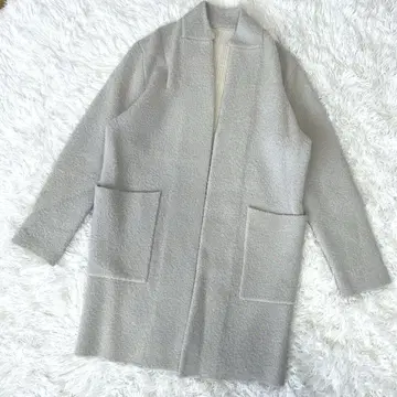 DES PRES 데 실크 혼방 울 니트 가디건 가운 코트