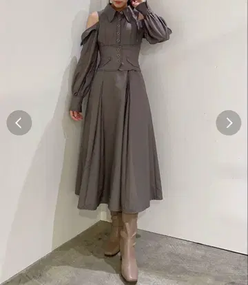 dazzlin 오픈 숄더 코르셋 원피스