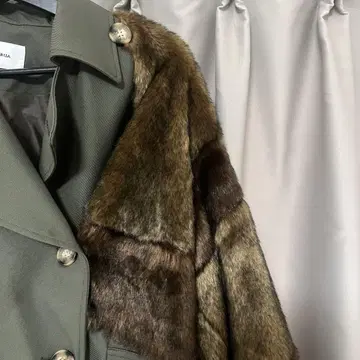 MURUA 롱 코트 카키