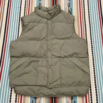 80s 하의자 포켓 USA제 L.L.Bean 다운 베스트 베이지