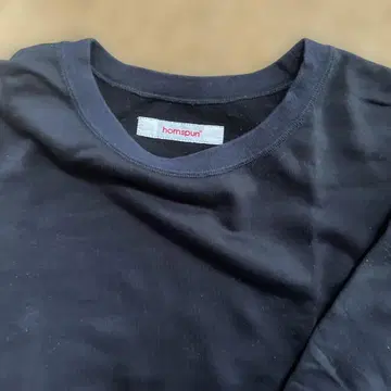 홈스펀 homspun 네이비 코튼 7부 소매 원피스