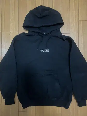 XLARGE 블랙 후드 부착 후드티