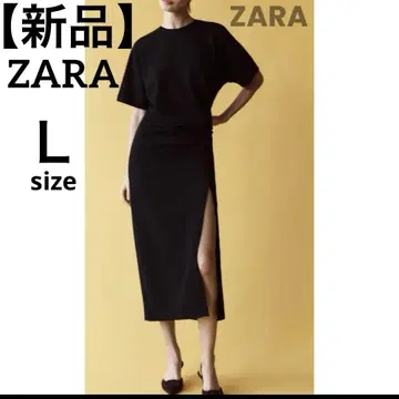 [ 새상품 ] ZARA 자라 쓰리 슬릿 원피스 L 블랙