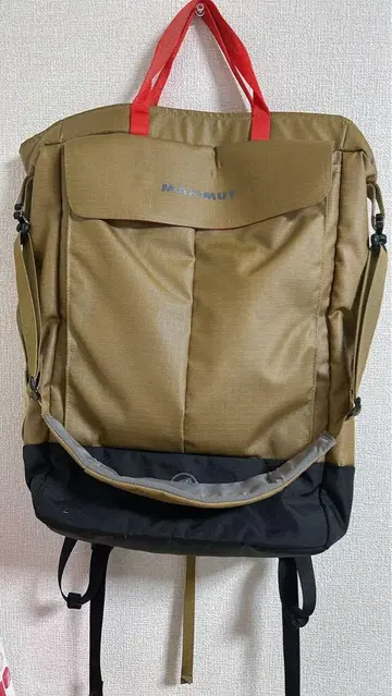 MAMMUT 카키 럭색/백팩 3way