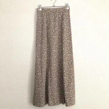 보태니컬 무늬 롱 스커트