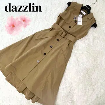 새상품 dazzlin  슬리브리스 트렌치 원피스 슬리브리스