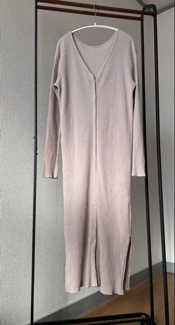 UNITED ARROWS 핑크 베이지 긴팔 원피스
