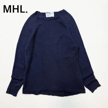 MHL. 린넨 울 긴팔 니트 크루넥 루즈핏 니트