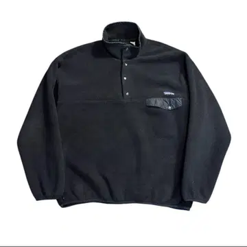 90s 파타고니아 신틸라 스냅T 올 블랙 XL 자메이카 제조