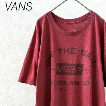 VANS 반팔 크루넥 로고 프린트 빅 캐주얼 티셔츠