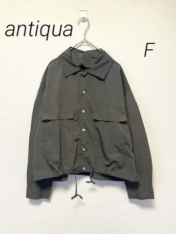새상품급 antiqua 사파리 돌먼 블루종 카키 F