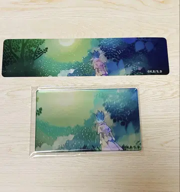 Dr.STONE 이시가미 센쿠 카드 거울 책갈피 세트