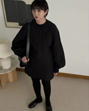 manof 마노프 퀼팅 상의 스커트 셋업