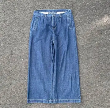 빈티지 y2k 배기 데님 배기 팬츠 다크 네이비