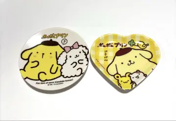 폼폼푸딩 멜라민 플레이트 2장 세트
