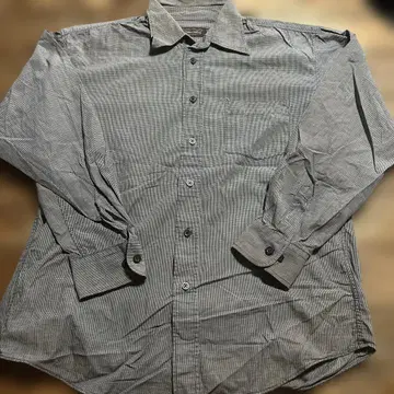 CHIRK ONE SHIRT 긴팔 컬러 셔츠 체크 네이비 L 사이즈