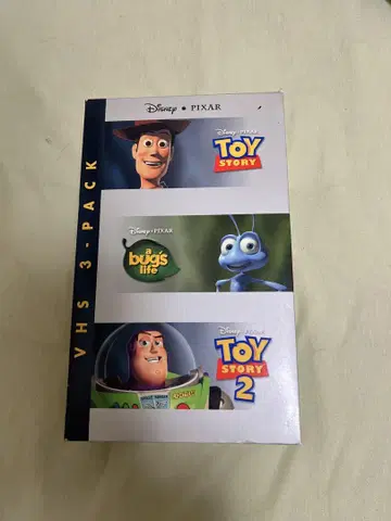 디즈니 픽사 VHS 3본 세트 (자막 없음)
