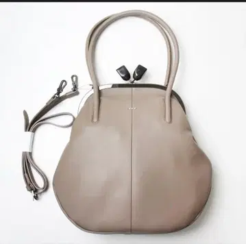 레어 ESTINE 2way 천연 가죽 백 가마구치 새상품급