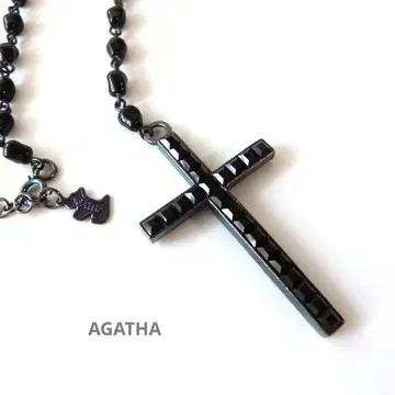 AGATHA 아가타 크로스 목걸이 비즈 십자가