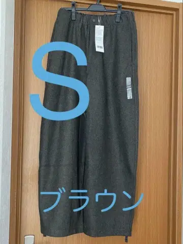 완판 브러쉬드 맨투맨 와이드 팬츠 UNIQLOU 브라운 유니클로