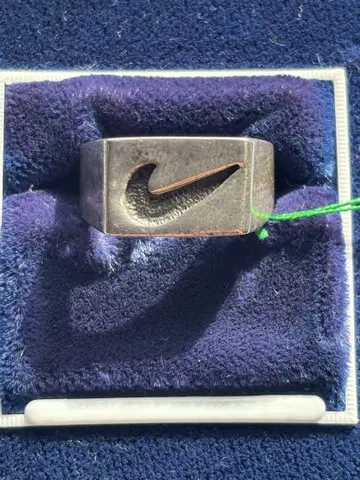 80s Nike 925 빈티지 실버 스퀘어 반지 21호