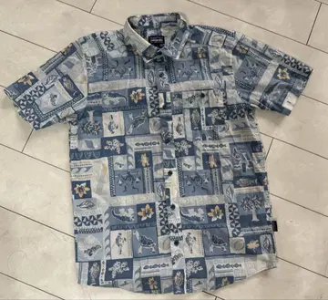 [레어 새상품급] 파타고니아 오가닉 코튼 올 패턴 하와이안 셔츠 거북이