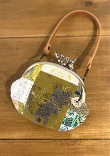 pjc 크로치군 handmade 패치워크 가마구치 파우치 미나 페르호넨