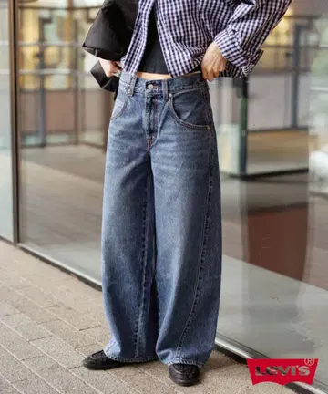 [ 사이즈 26 ] SUPER BAGGY BARREL 와이드 레그 데님