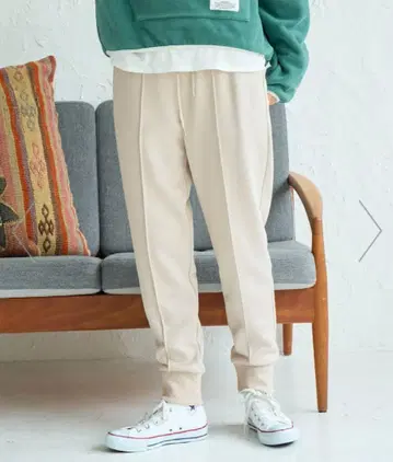 로페피크닉 밑단 리브 이지 팬츠 라이트 베이지 L