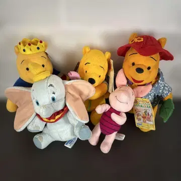 푸우 덤보 피글렛 봉제 인형 5체 세트
