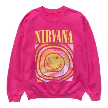 USA 구제 의류 NIRVANA 닐바나 스마일 맨투맨 밴드 락