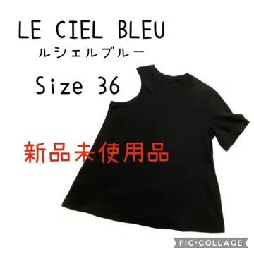 LE CIEL BLEU 르쉘블루 블랙 반팔 T셔츠 사이즈 36