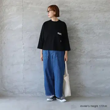 로고 T셔츠 블랙 일본제 블루레이 마켓 나츄란