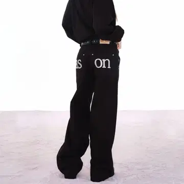 as'on 데님 팬츠 블랙