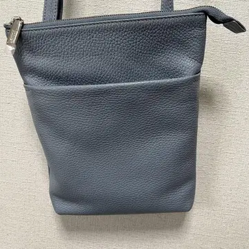 블루 그레이 가죽 숄더백